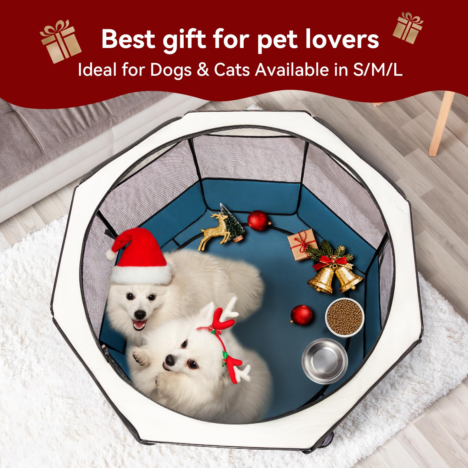 Petsfit compact playpen fits RV setups and tight spaces for travel-ready use.