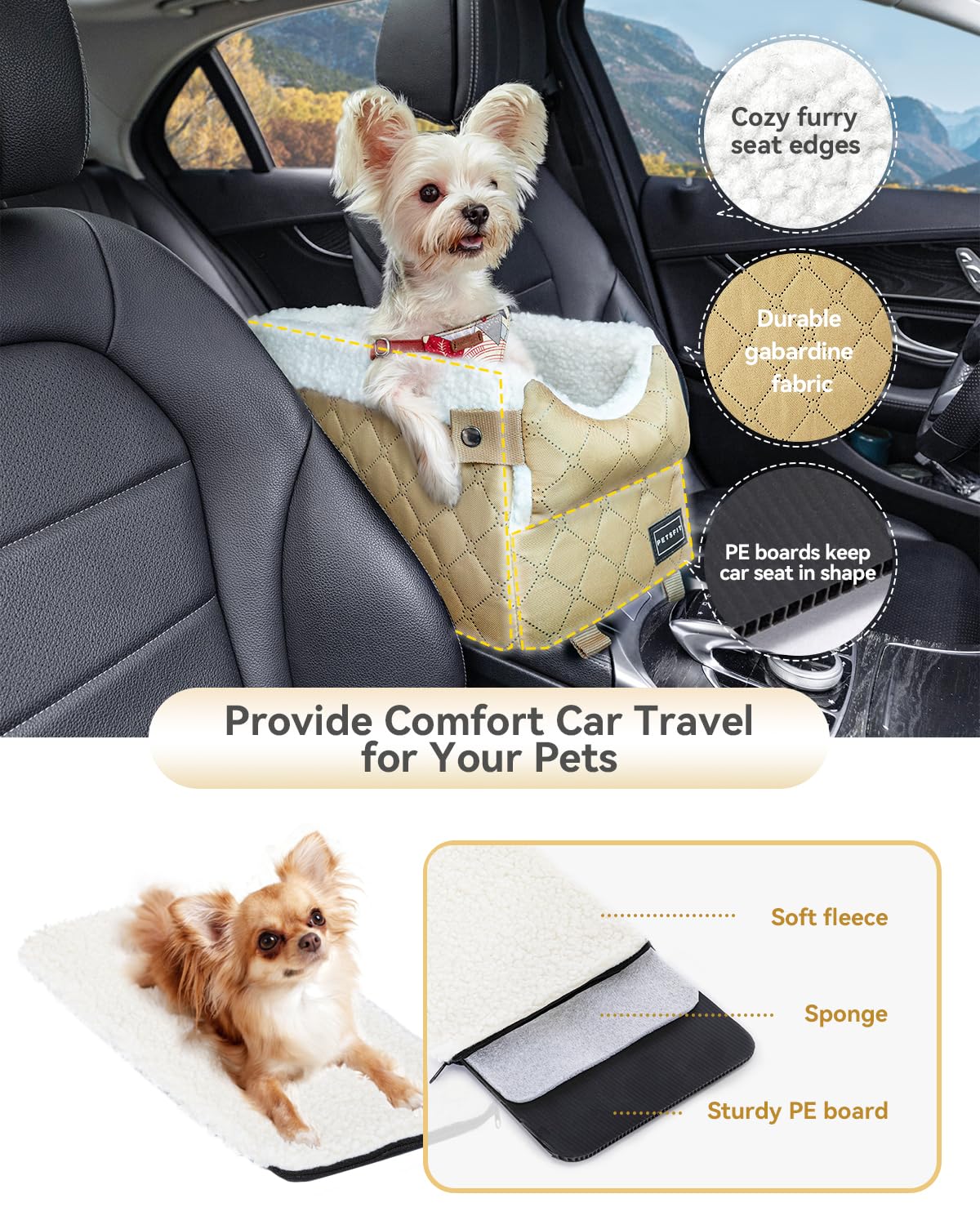 Petsfit window-view design lets dogs enjoy scenery on trips.
