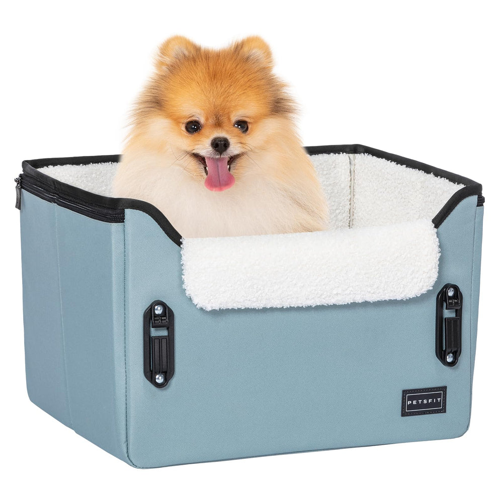 PETSFIT wipe-clean oxford fabric and plush padding for quick cleanup and comfy rides.
