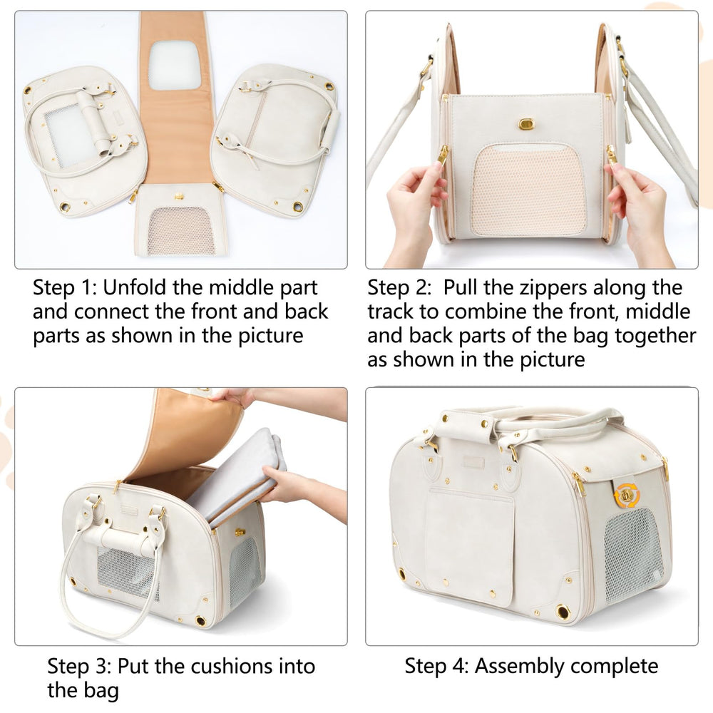 PetsHome Airline-compatible carrier fits under-seat for convenient flights.