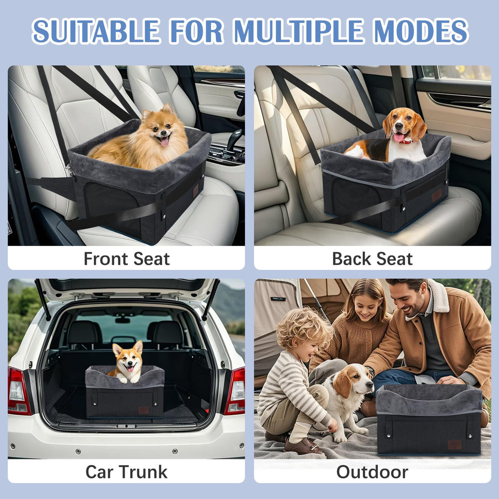 PetsHome booster seat detachable-washable-cover enables quick cleanup after trips