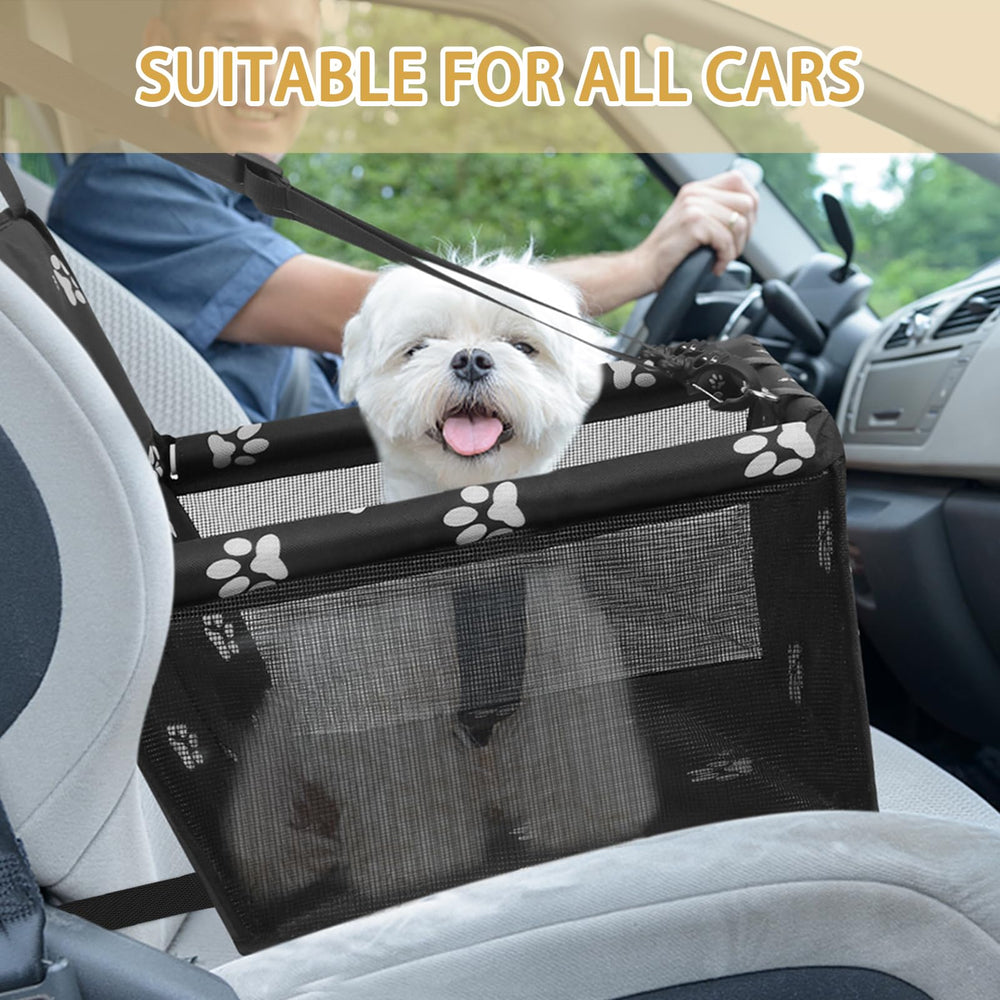 PetsHome dog car seat adjustable belt buckle ensures a snug fit in any car.