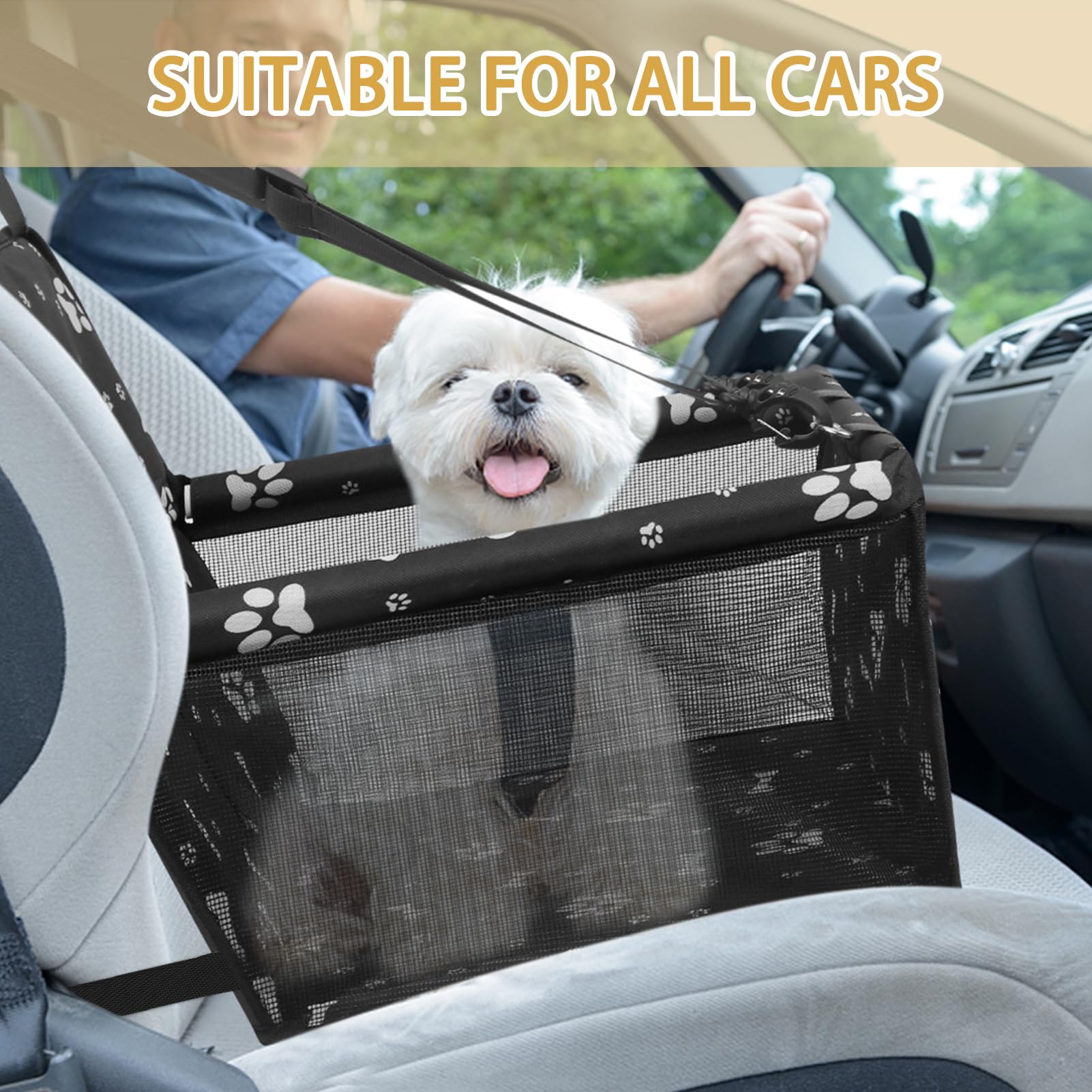 PetsHome dog car seat folded compact for easy storage in car