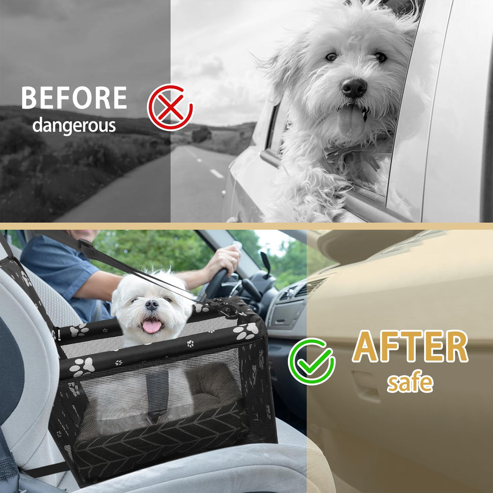 PetsHome dog car seat PVC-tube frame adds stability