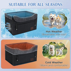 PetsHome dog car seat storage pocket closeup shows convenient storage area