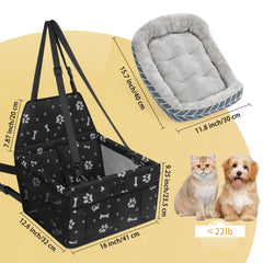 PetsHome dog car seat waterproof interior keeps messes contained