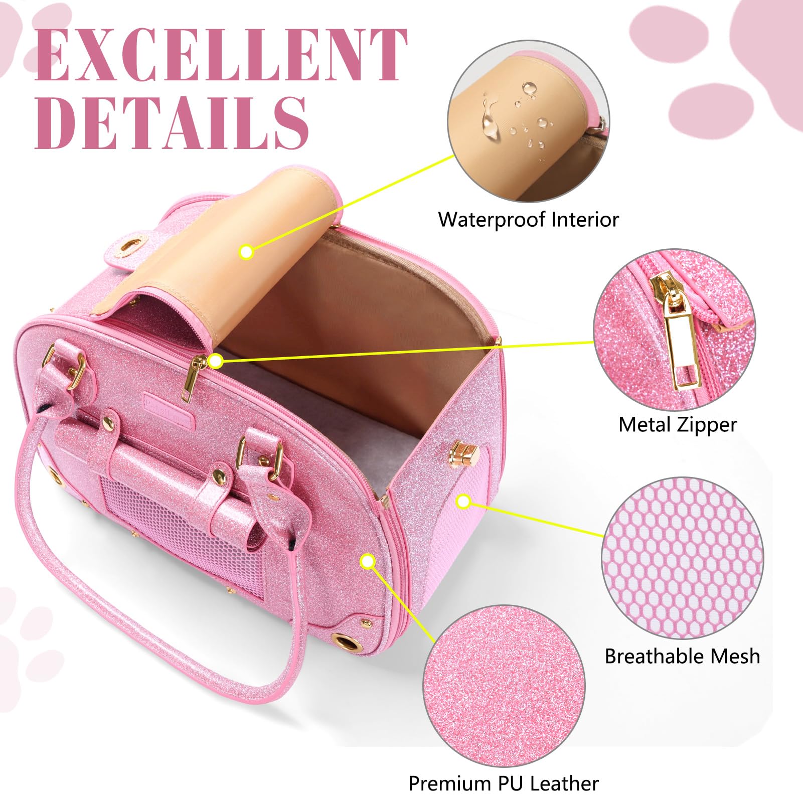 PetsHome Carrier is foldable and detachable for compact storage and transport.