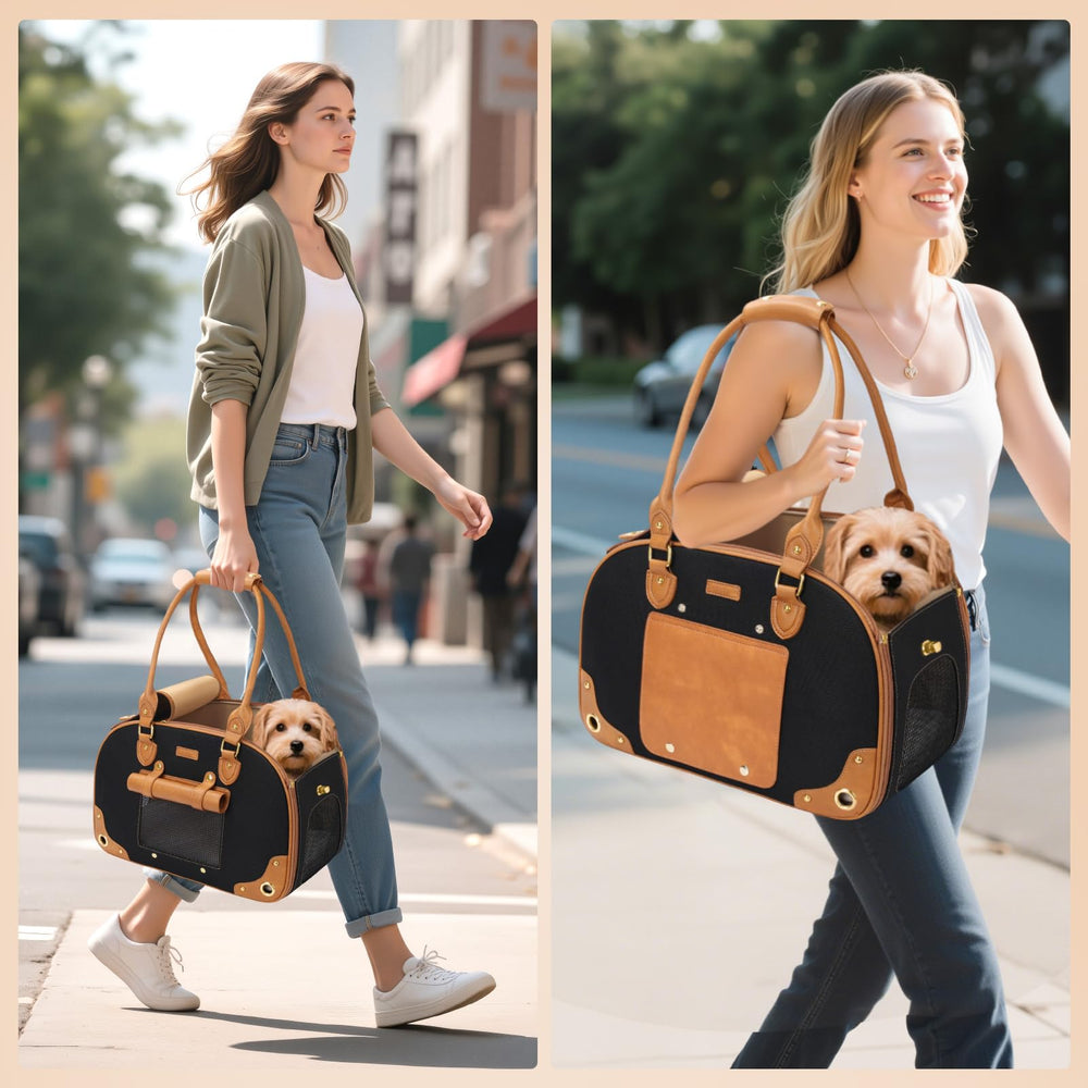 PetsHome Dog Carrier Purse padded interior provides cozy rest for small pets.