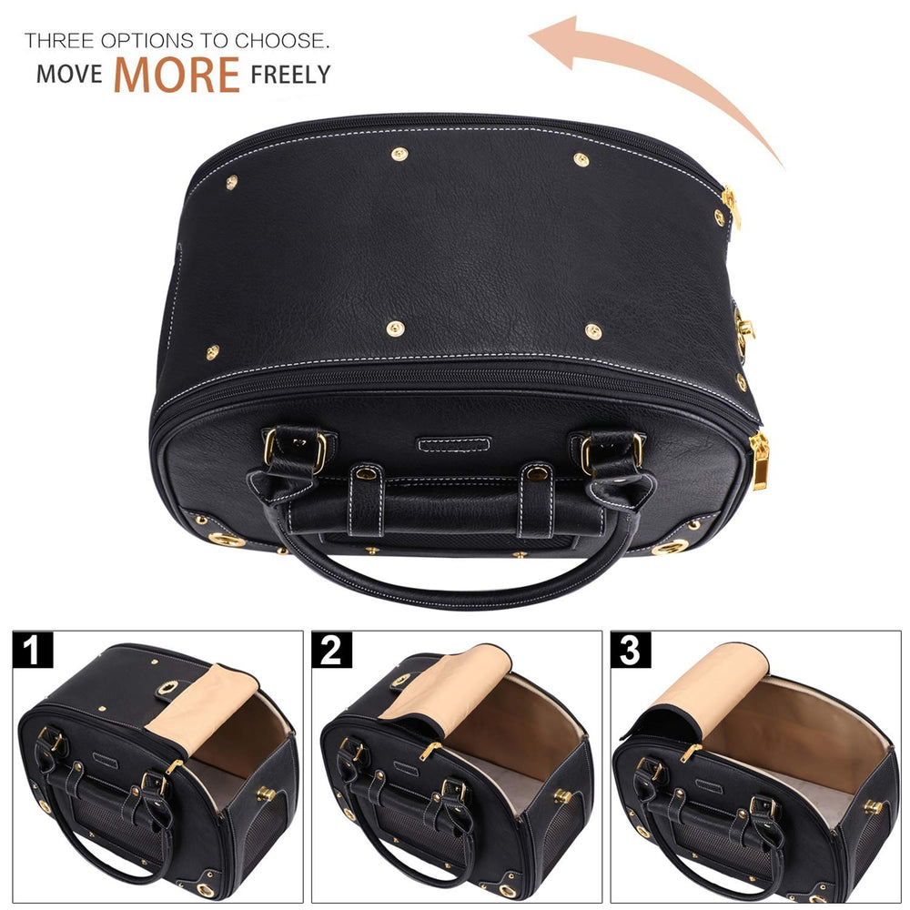 PetsHome carrier side vent panel shows breathable mesh for airflow.