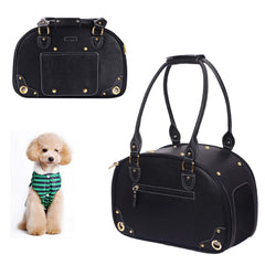 PetsHome Dog Carrier Purse top zip ventilation provides fresh air for relaxed travel.