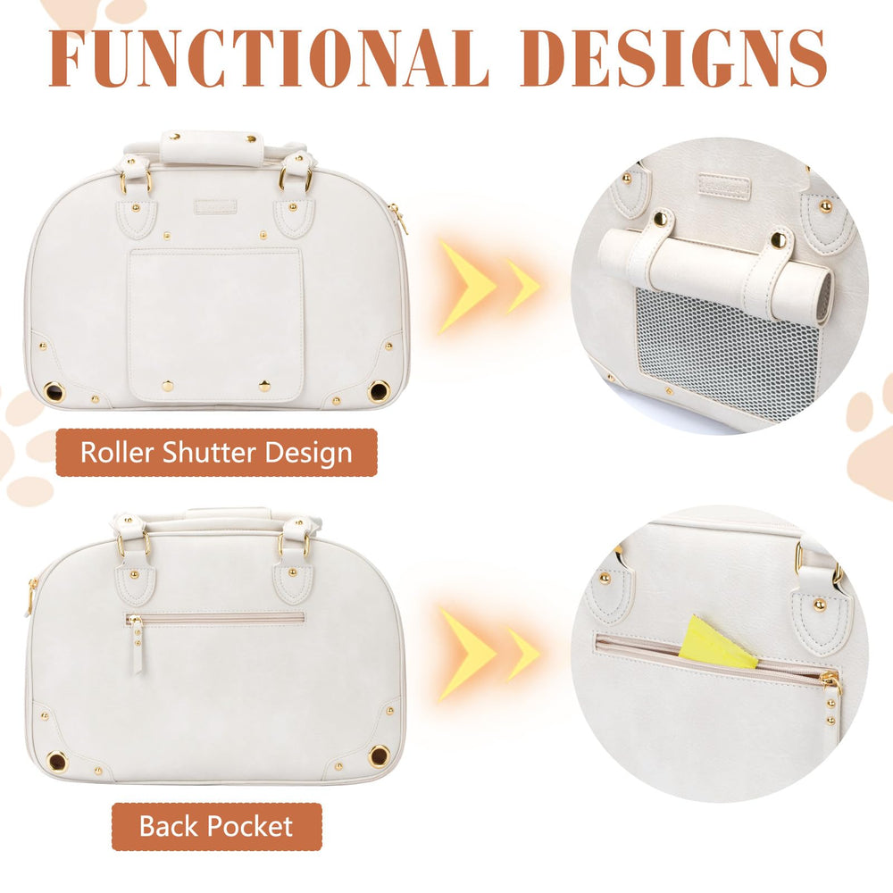 PetsHome Pet Carrier Purse ventilation mesh provides fresh airflow during outings.