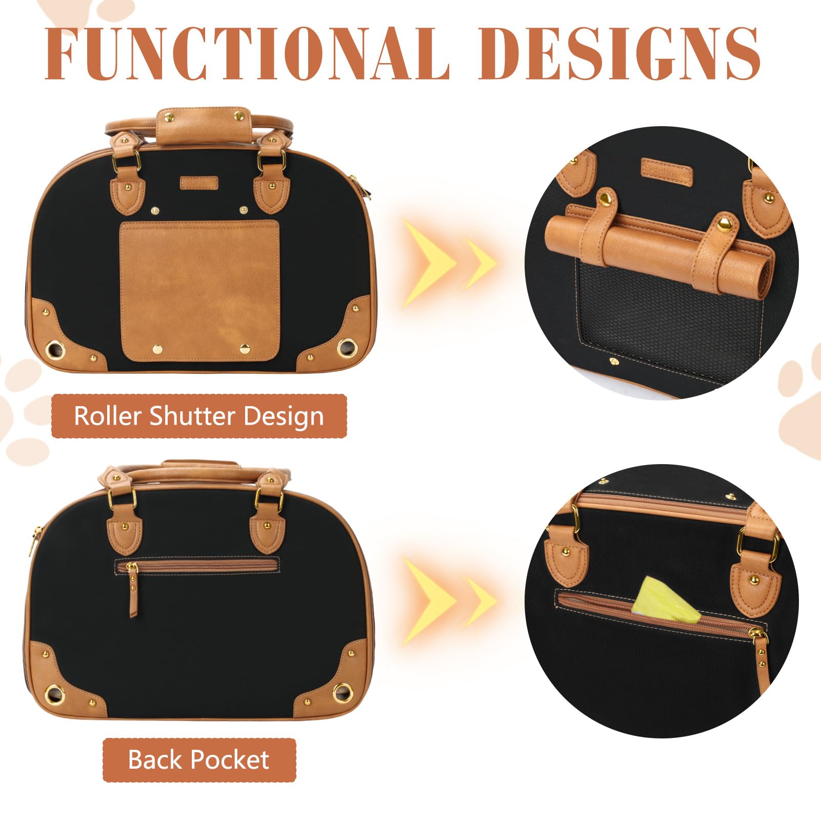 PetsHome Pet Carrier top zip ventilation enhances airflow on warm days.