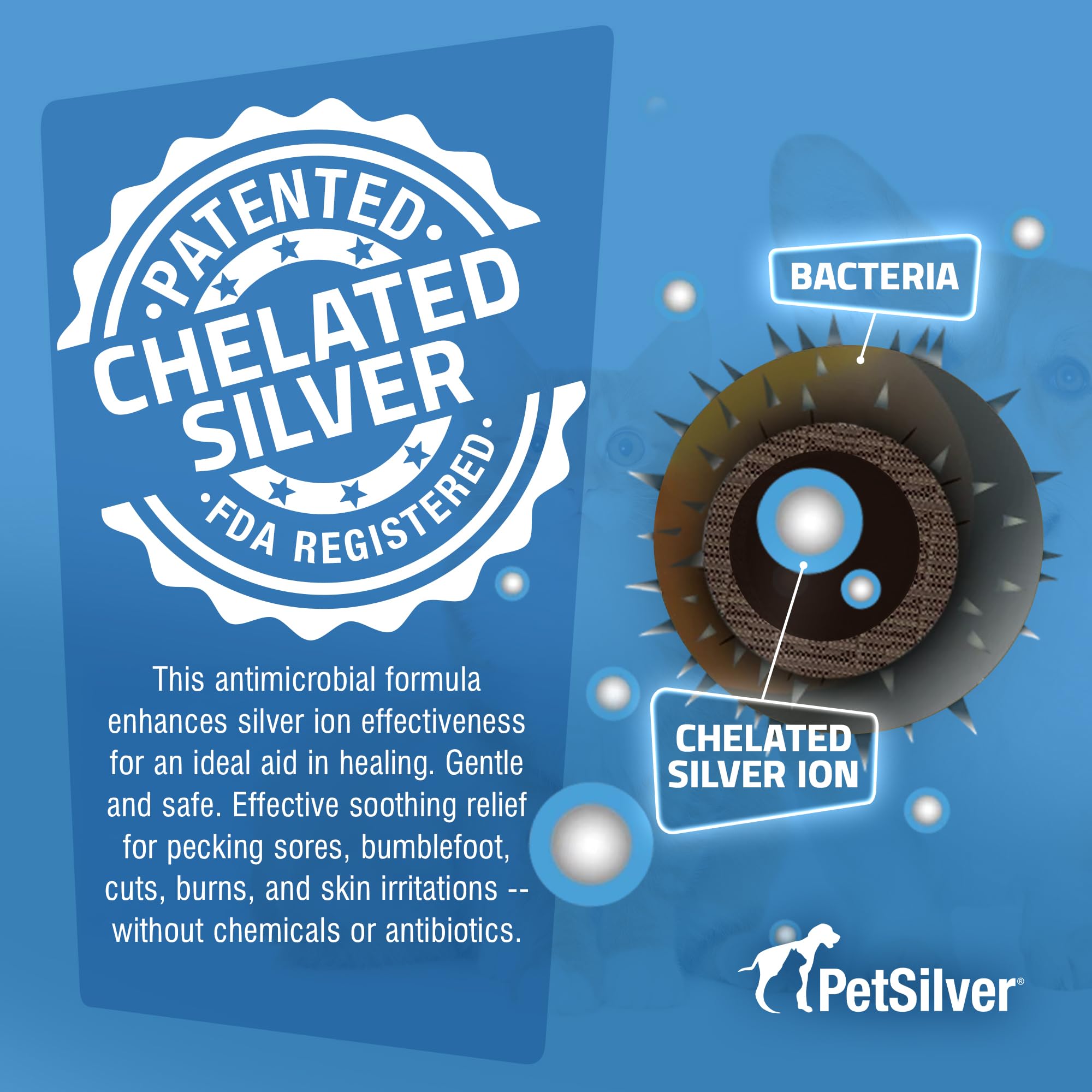 PetSilver USA-made label indicating GMP-quality poultry product