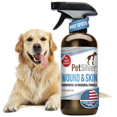 PetSilver Wound & Skin Spray bottle for easy at-home care for dogs and cats.