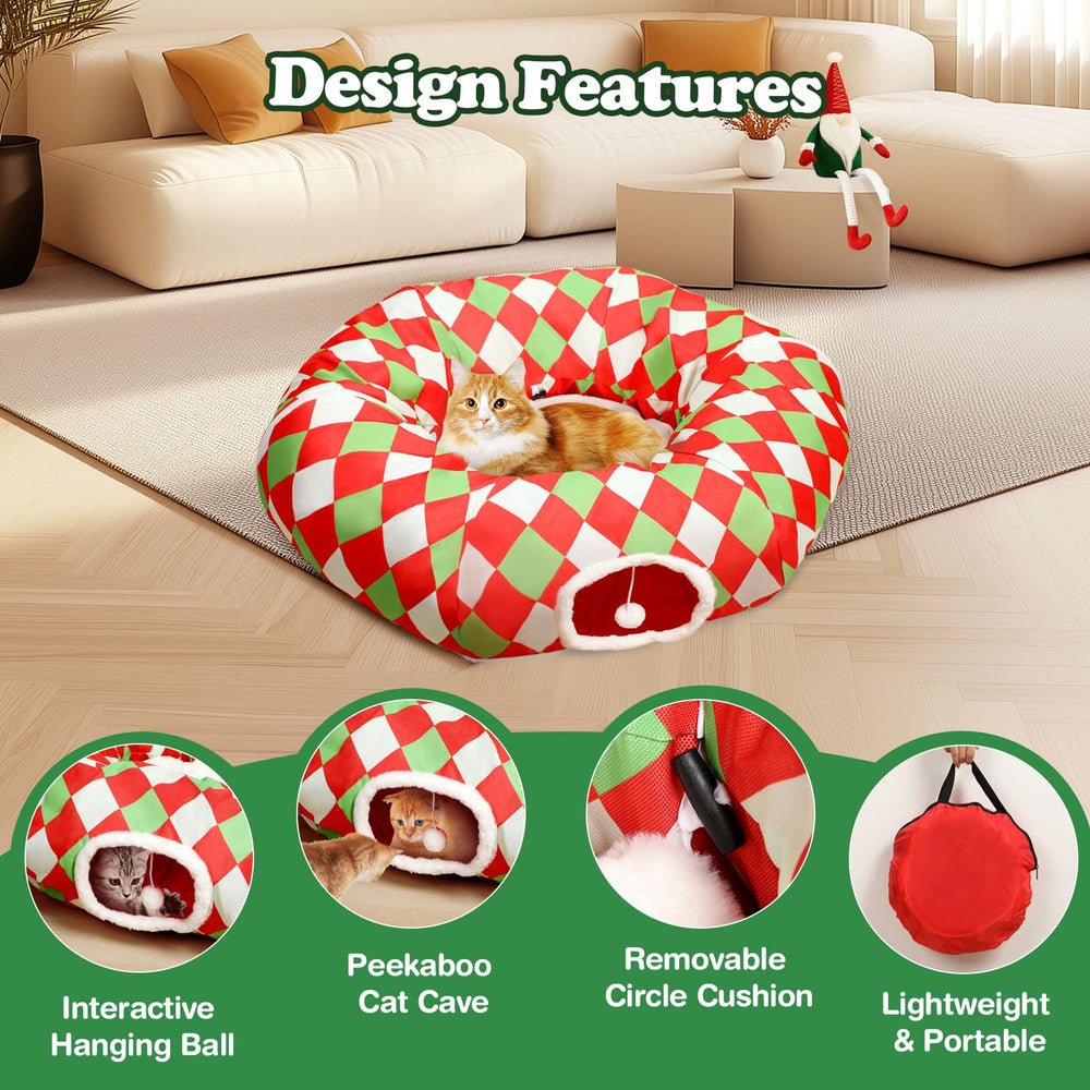 Petsinurarea cat tunnel bed disassembled for easy storage