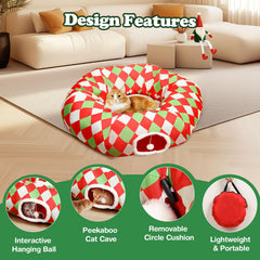 Petsinurarea cat tunnel bed disassembled for easy storage