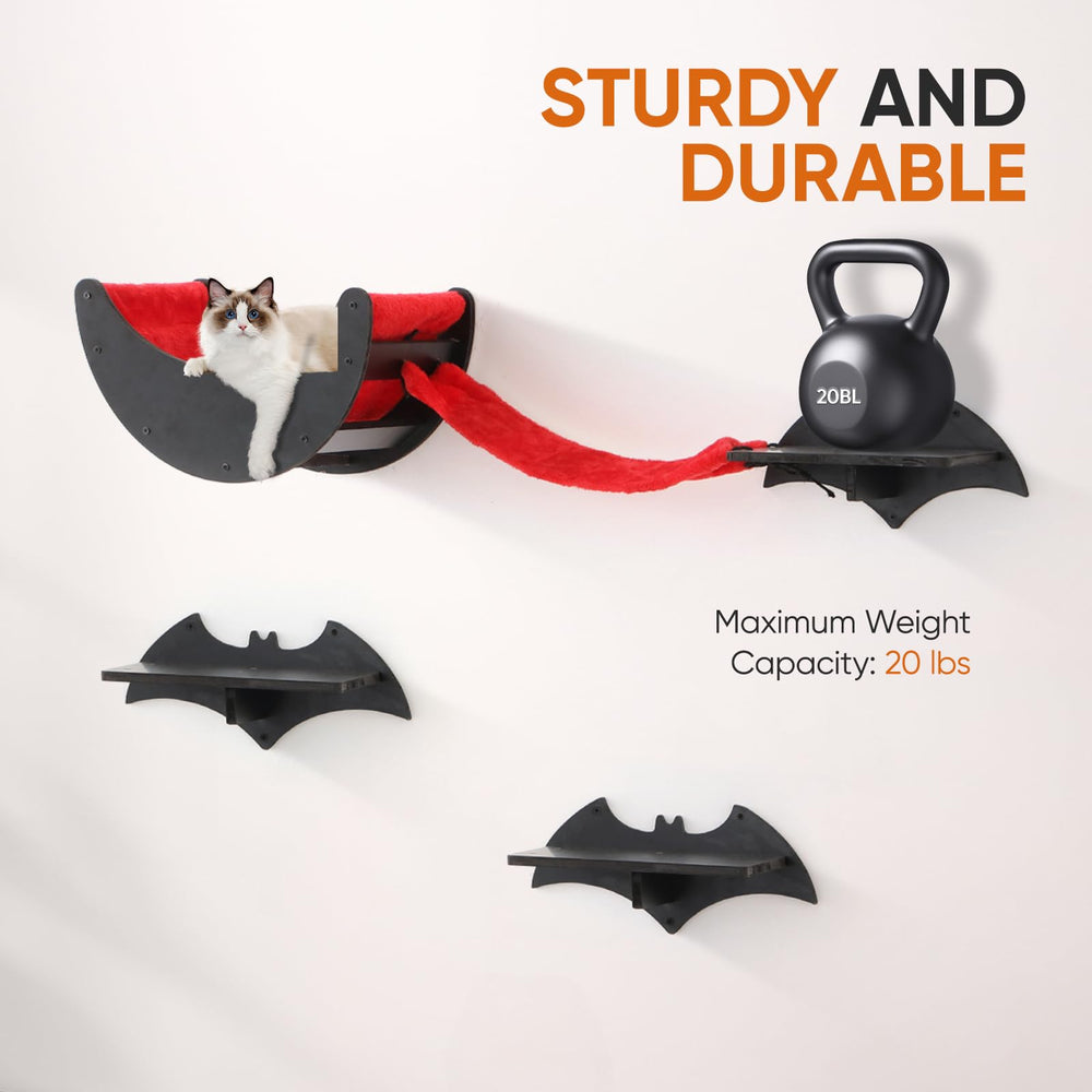 Petsinurarea Gothic cat wall shelves bat shelf two adds vertical exploration space