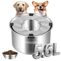 Petsinurarea water-bowl-5-6l-no-spill keeps floors dry during pet hydration.