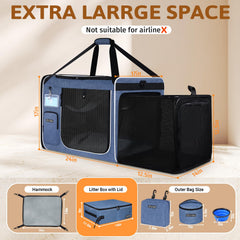 Petskd cat carrier breathable mesh windows for fresh air