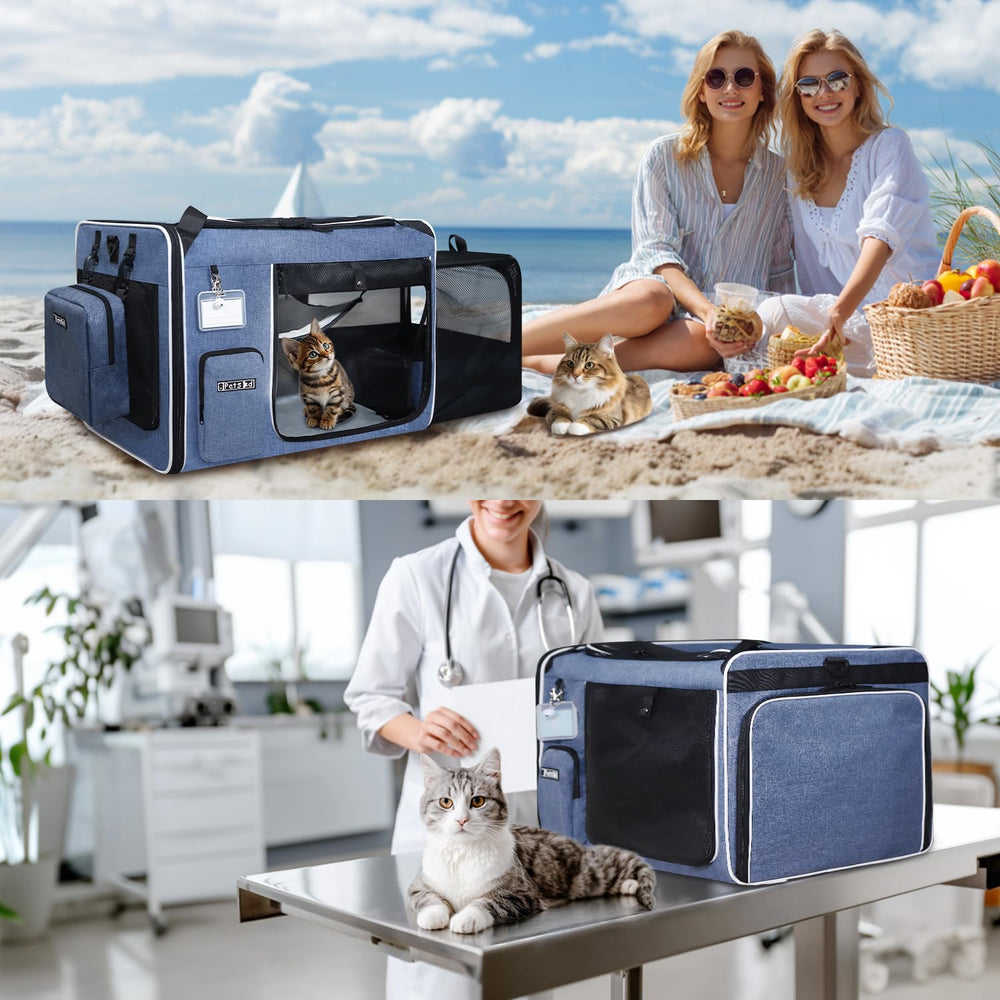 Petskd collapsible carrier folded flat for compact storage
