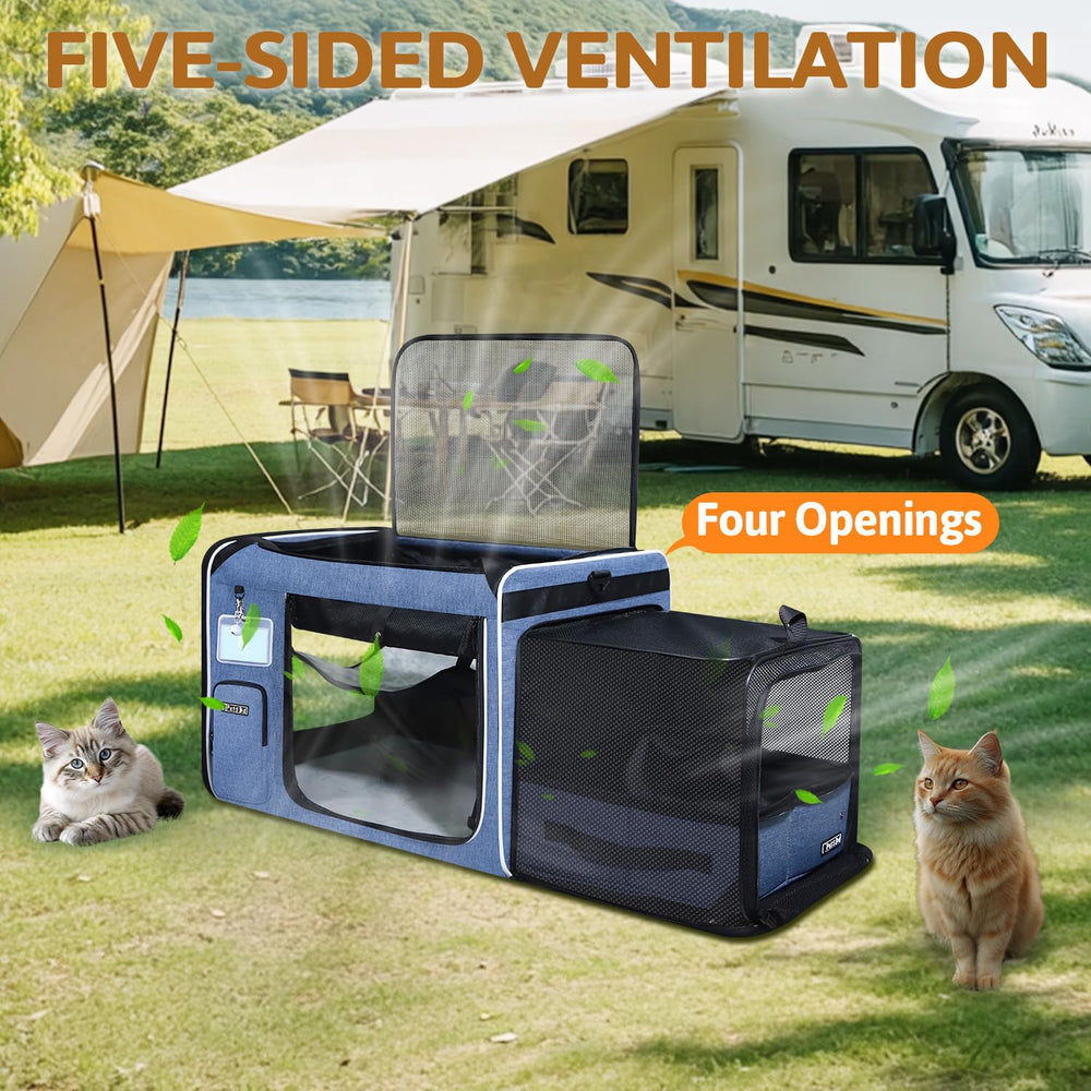 Petskd cat carrier with water bowl attachment for on-the-go drinking