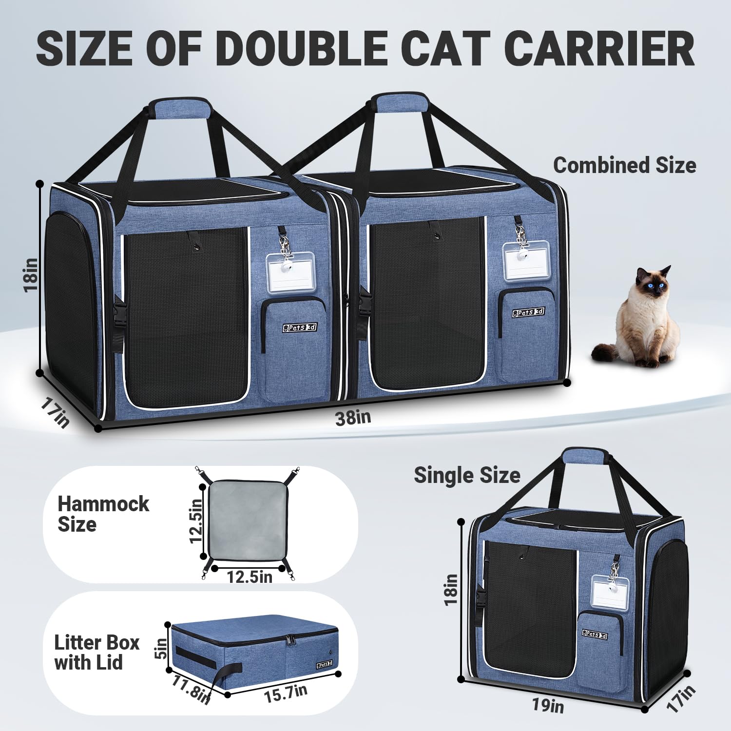 Petskd cat litter box inside folds away for easy travel setup