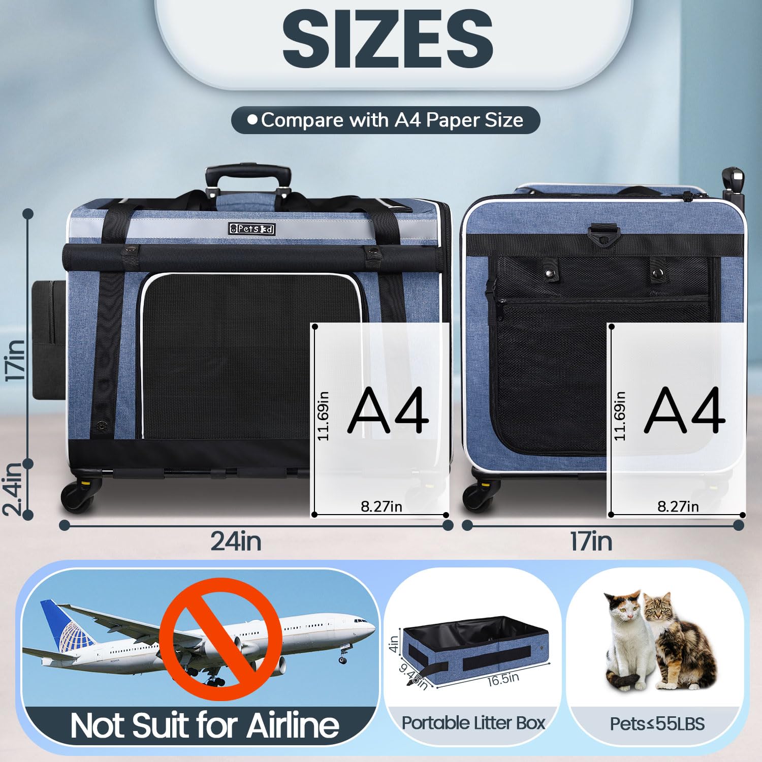 Petskd cat litter box travel kit keeps a portable toilet handy on trips.