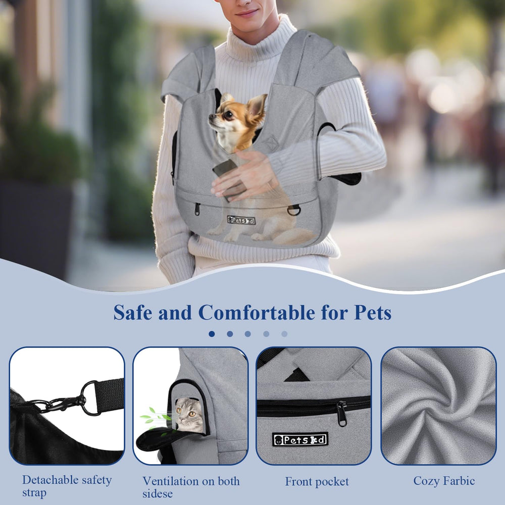 Petskd cat sling detachable safety leash adds security on walks