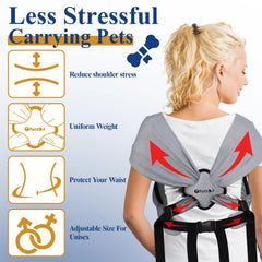 Petskd cat sling ventilation-windows keeps your pet cool during outings