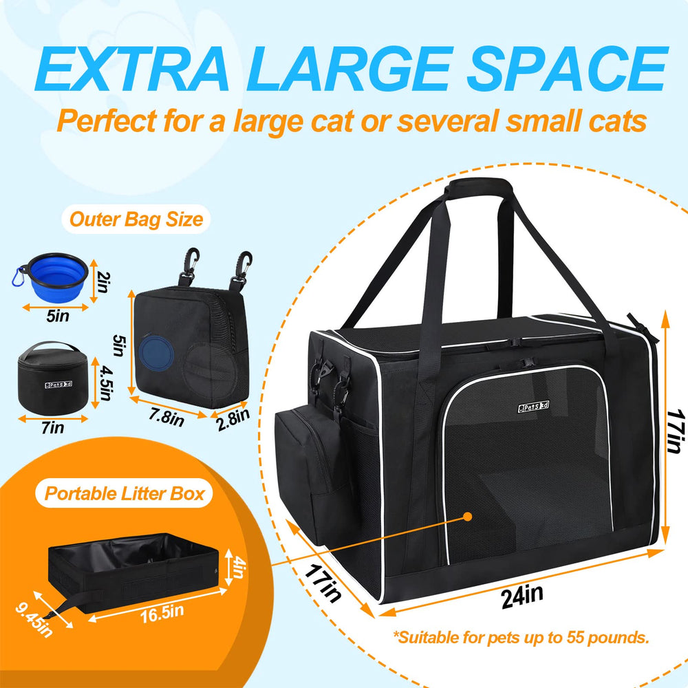 Petskd cat travel litter box included for tidy travel