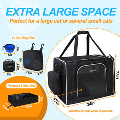 Petskd cat travel litter box included for tidy travel