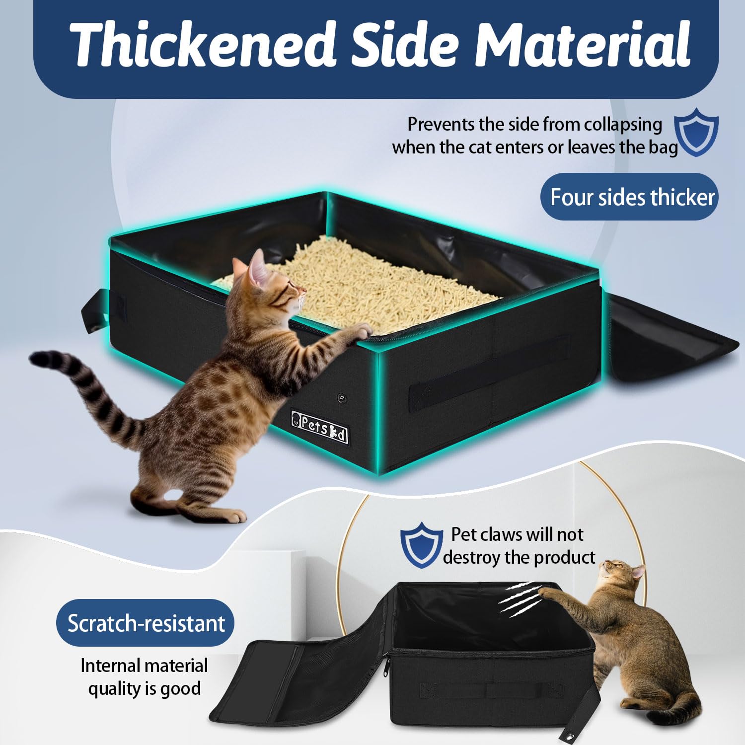 Petskd disposable liner bags 10-pack included with Petskd litter box for mess-free changes.