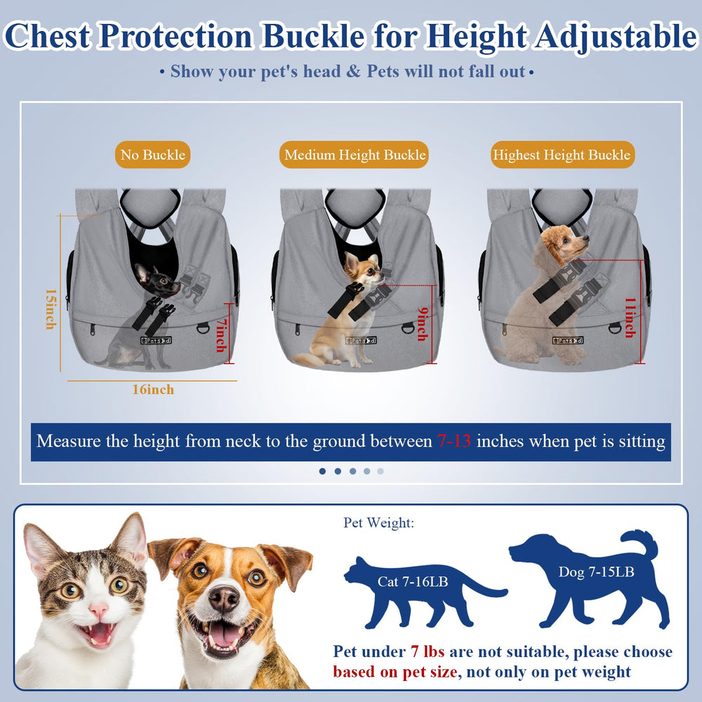 Petskd dog carrier sling adjustable-strap ensures a custom fit and secure support