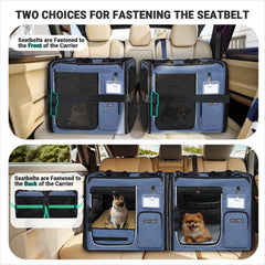 Petskd middle-compartment zipper enables flexible two-carrier configurations