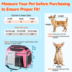 Petskd carrier features locking zippers pink for safer, secure travel with curious pets.