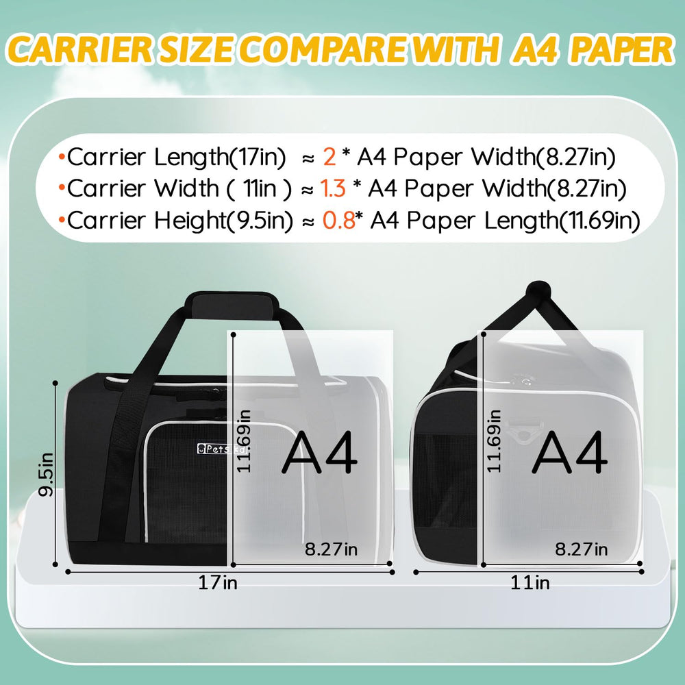 Petskd pet carrier side ventilation mesh highlights airflow for comfort
