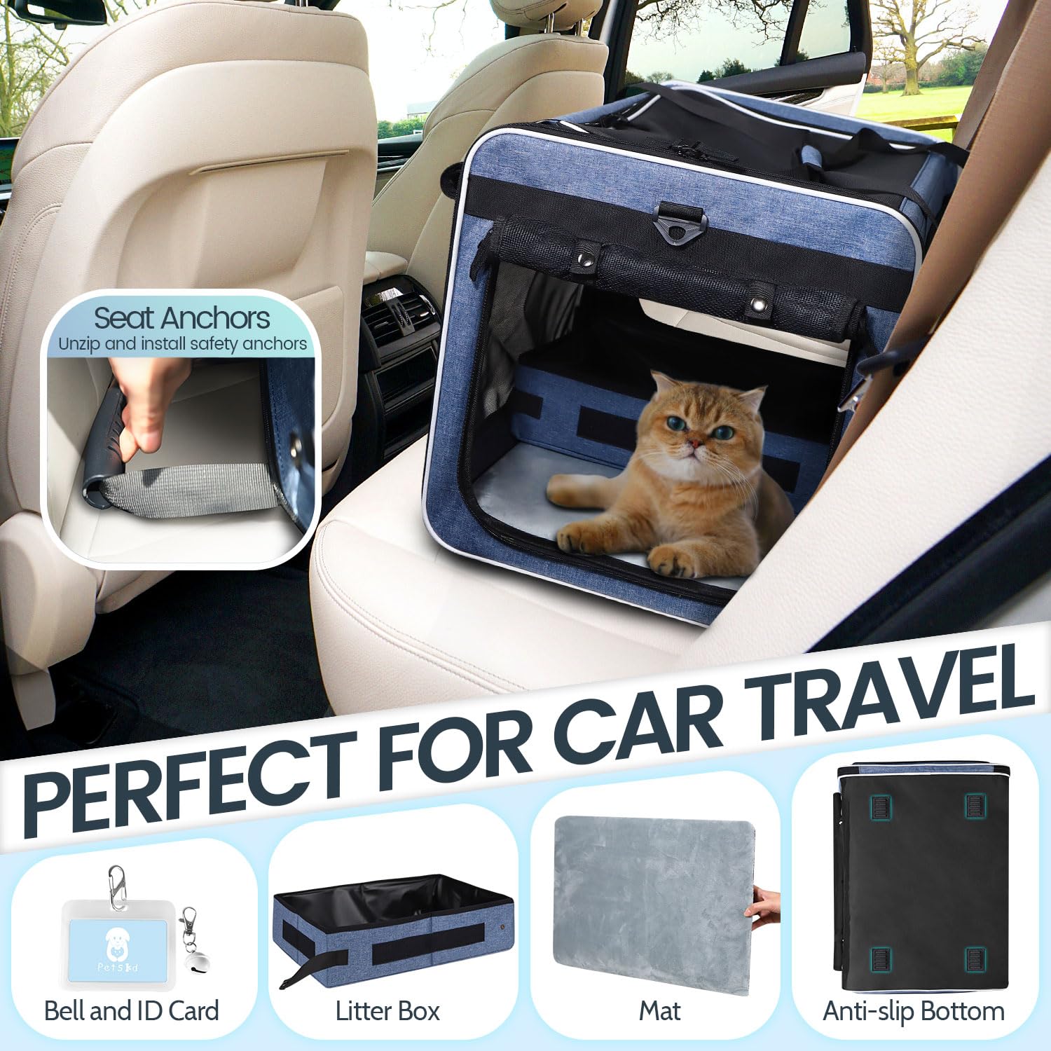 Petskd washable fleece bottom mat offers cozy, easy-clean comfort.
