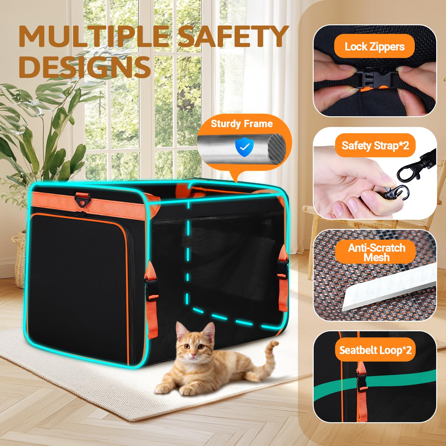 Petskd mesh windows highlight breathability and multiple access points