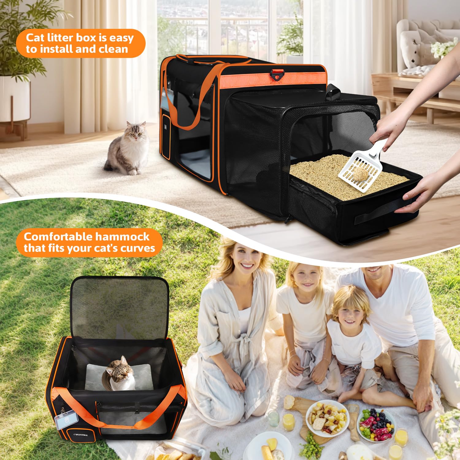 Petskd safety features including straps and zipper latch for secure travel