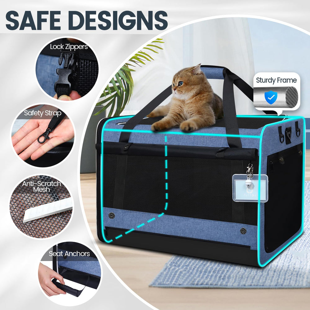 Petskd safety features like lock zippers and anti-grab mesh enhance security.