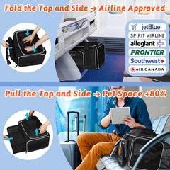Petskd soft-sided carrier with ventilation mesh offers airflow and pet visibility.