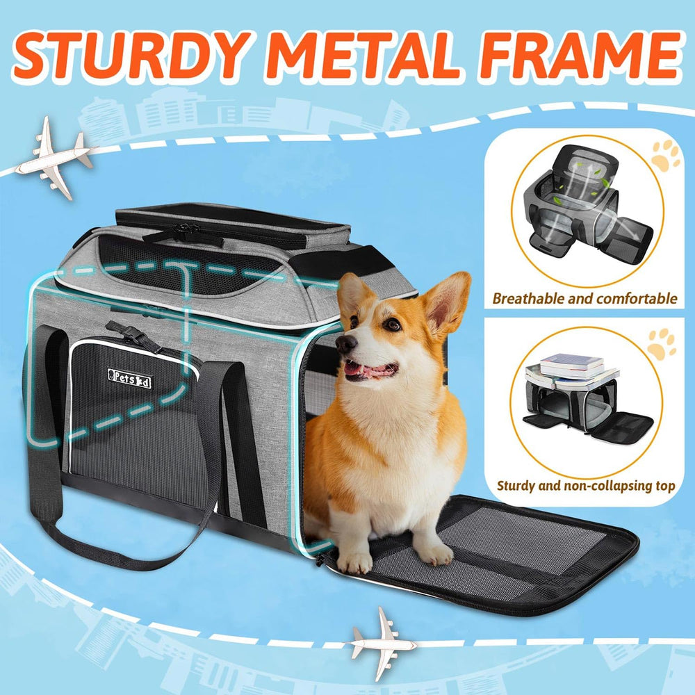 Petskd top-expandable carrier waterproof material resists spills and stays durable