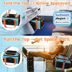 Petskd top-expandable pet carrier side view showing expandable height