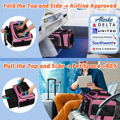 Petskd pink inside view highlights breathable mesh and easy pet visibility.