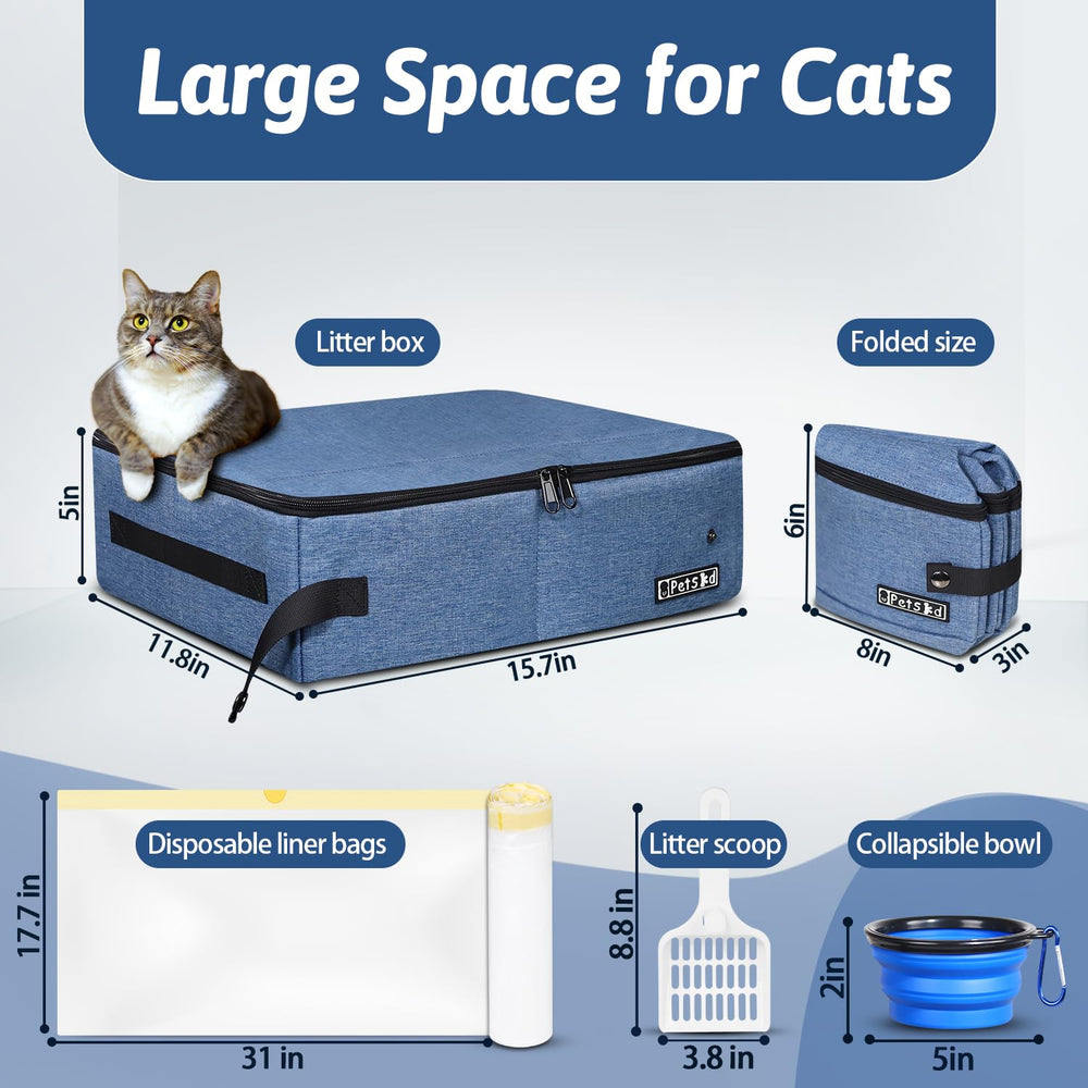Petskd travel litter box folded compact for easy packing