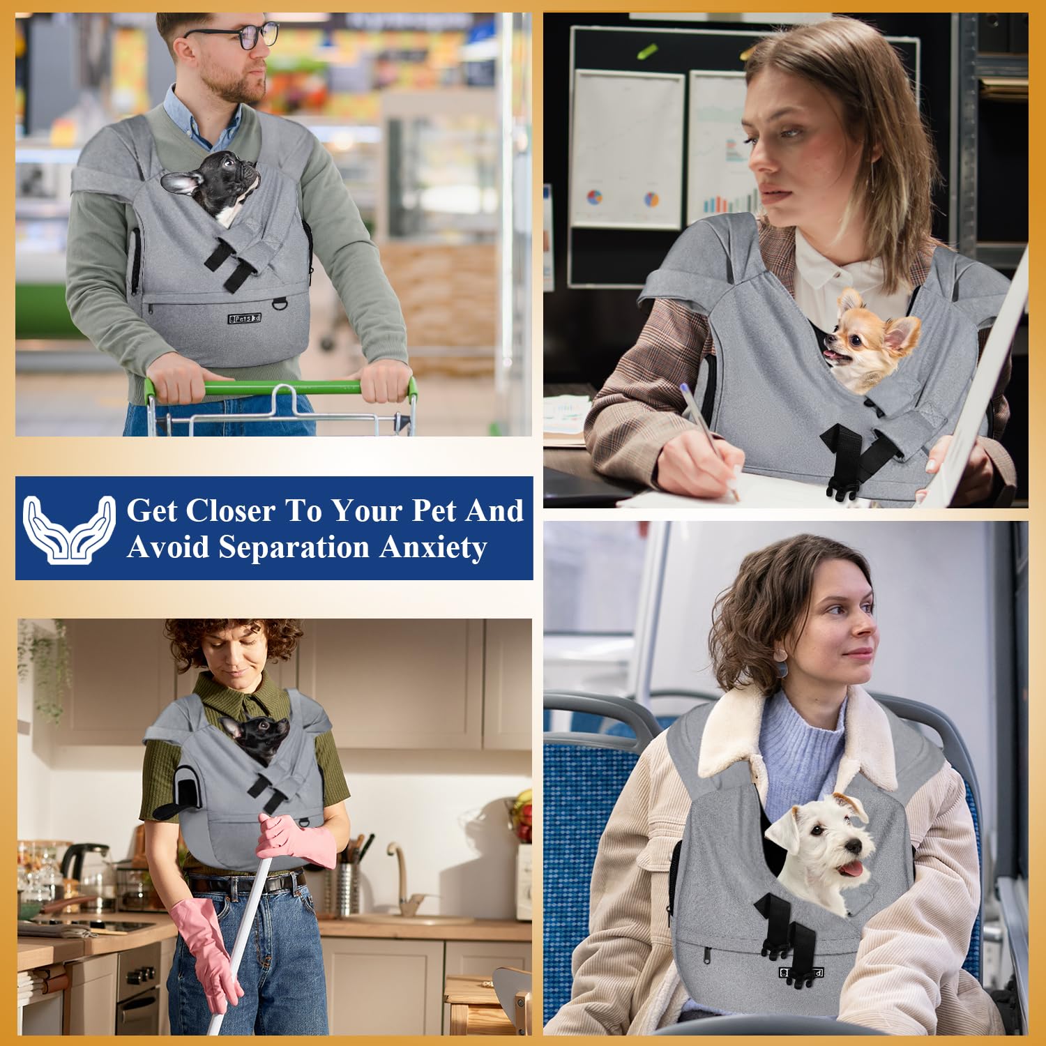 Petskd travel-ready sling supports vet visits and travel comfort