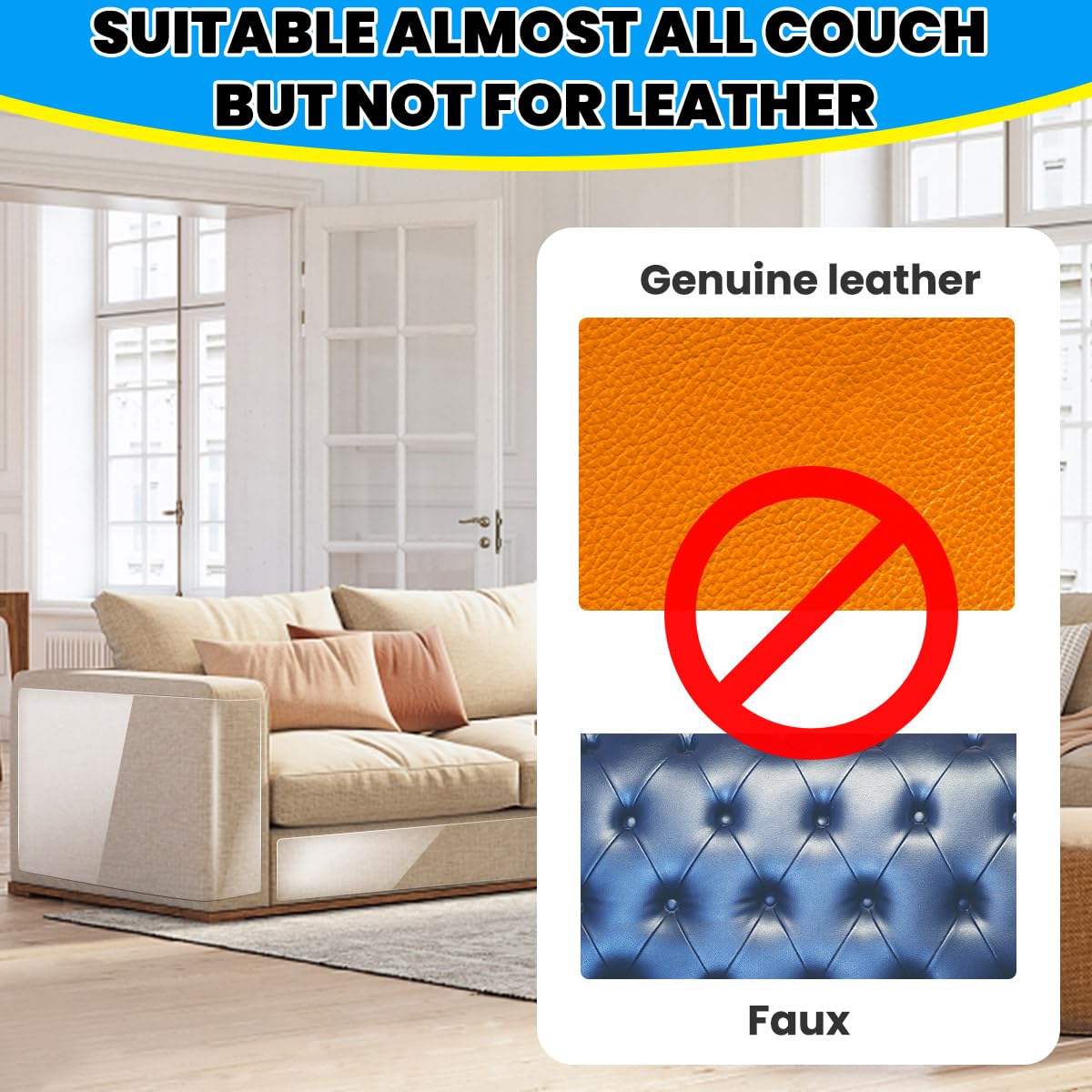 Petslucent cat scratch protector removal leaves no glue residue on furniture.