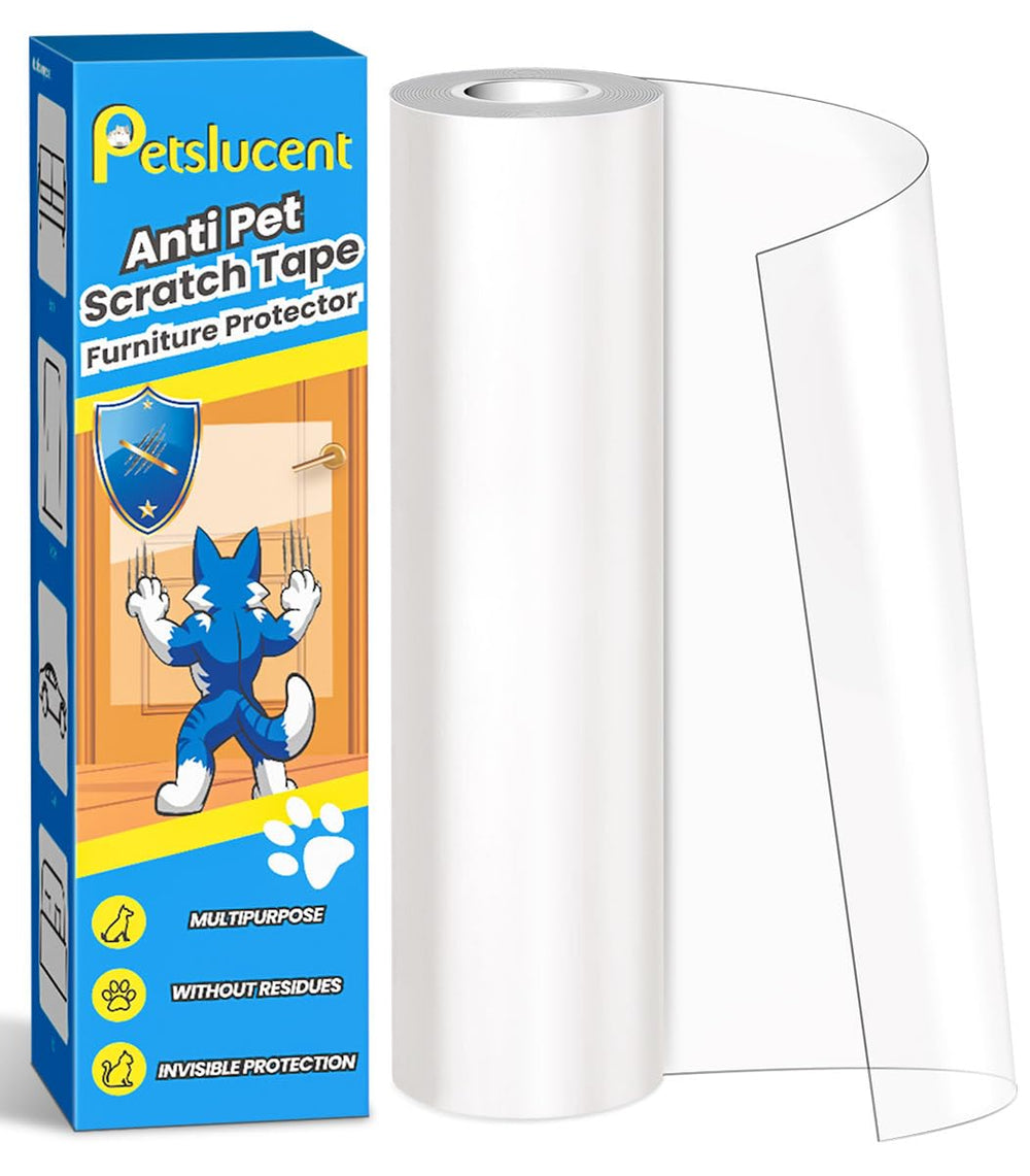 Petslucent cat scratch protector on a sofa provides invisible protection against claws.