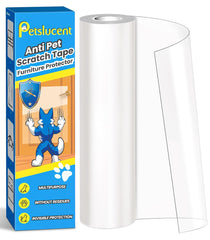 Petslucent cat scratch protector on a sofa provides invisible protection against claws.