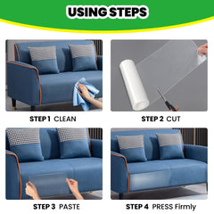 Petslucent cat scratch tape durable material defends furniture against sharp claws.